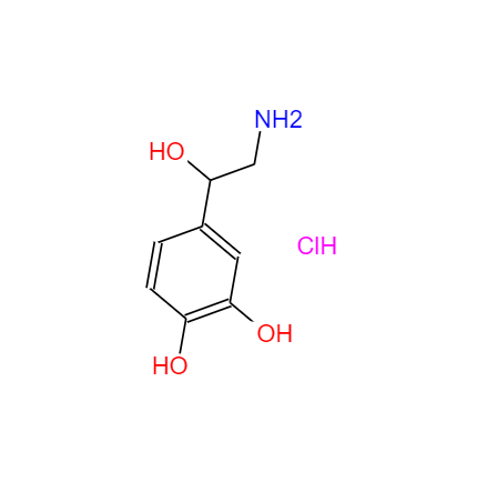  CAS： 55-27-6，中文名称： DL-正肾上腺素盐酸盐 英文名称：DL-Norepinephrine hydrochloride