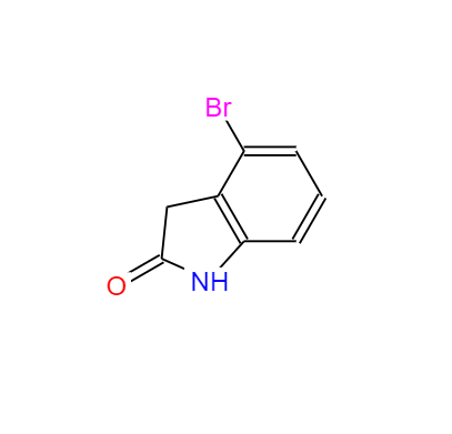 CAS： 99365-48-7,中文名称： 4-溴吲哚酮 英文名称：4-Bromooxindole 