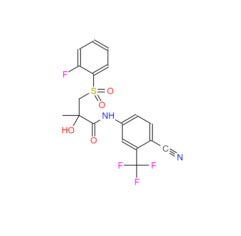 CAS： 1159977-36-2，中文名称： 2-氟-4-去氟比卡鲁胺 英文名称：2-Fluoro-4-desfluoro Bicalutamide 