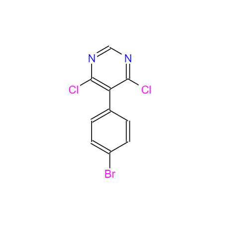 CAS： 146533-41-7，中文名称： 5-（4-溴苯基）-4,6-二氯嘧啶 英文名称：5-(4-broMophenyl)-4,6-dichloropyriMidine 