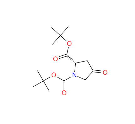CAS：166410-05-5，中文名称：二叔丁基(S)-4-氧代吡咯烷-1,2-二羧酸酯 英文名称：di-tert-Butyl(S)4oxopyrrolidine-1,2-dicarboxylate