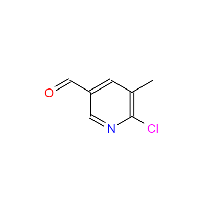 CAS： 176433-43-5，中文名称： 6-氯-5-甲基吡啶-3-羧醛 英文名称：6-Chloro-5-methylnicotinaldehyde 
