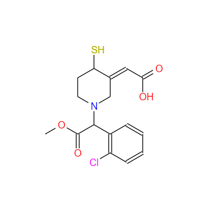 CAS： 767612-34-0，英文名称：trans-Clopidogrel Thiol Metabolite (Mixture of Diastereomers) 
