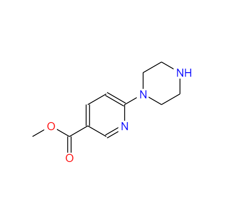 CAS： 132144-03-7，中文名称： 6-哌嗪-1-烟酸甲酯 英文名称：methyl6-(piperazin-1-yl)nicotinate 