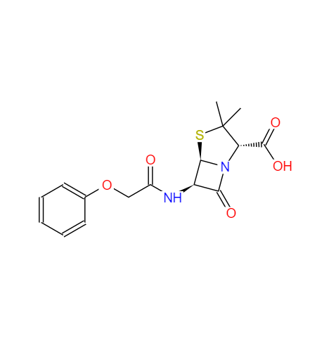 CAS： 87-08-1，中文名称： 青霉素V 英文名称：Phenoxymethylpenicillin 