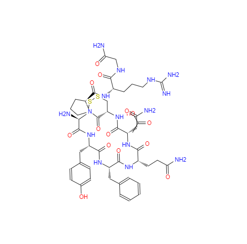 CAS： 75499-44-4，中文名称： 精氨酸加压素 英文名称：Arginine Vasopressin Diacetate 