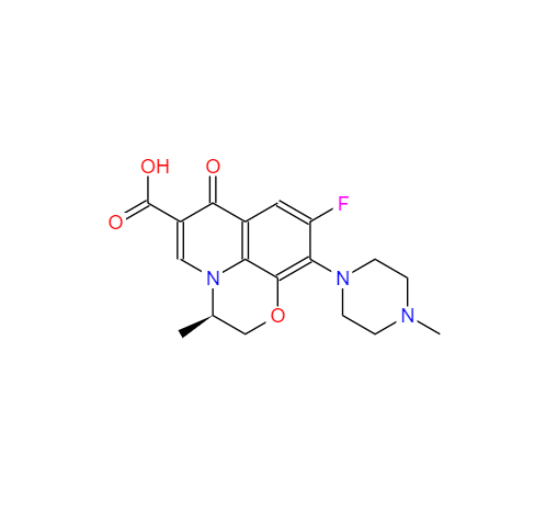 CAS： 100986-86-5，中文名称： 氧氟沙星R-异构体 英文名称：(R)-Ofloxacin 