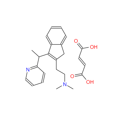CAS： 3614-69-5，中文名称： 马来酸二甲茚定 英文名称：DIMETHINDENE MALEATE 