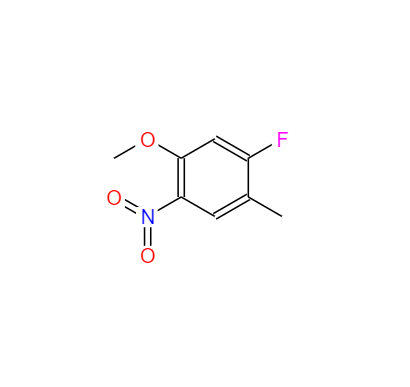 CAS： 314298-13-0，中文名称： 1-氟-5-甲氧基-2-甲基-4-硝基苯 英文名称：1-Fluoro-5-methoxy-2-methyl-4-nitrobenzene 