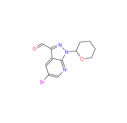 CAS：1314734-59-2，英文名称：5-Bromo-1-(tetrahydro-2H-pyran-2-yl)-1H-pyrazolo[3,4-b]pyridine-3-carbaldehyde