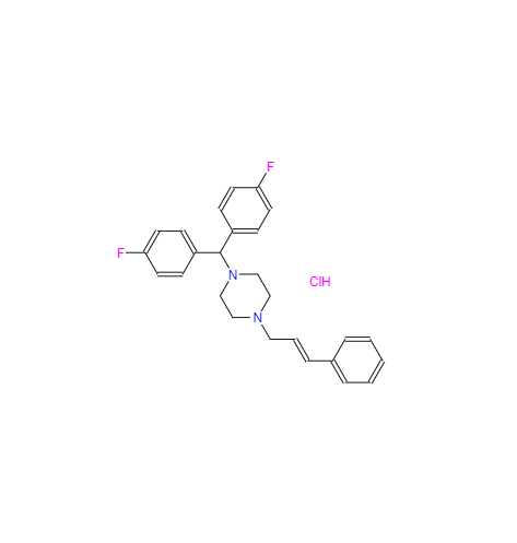CAS： 53114-47-9，中文名称： (Z)-1-[二(4-氟苯基)甲基]-4-(肉桂基)哌嗪盐酸盐