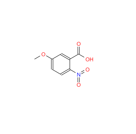 CAS： 1882-69-5，中文名称： 2-硝基-5-甲氧基苯甲酸 英文名称：5-Methoxy-2-nitrobenzoic acid 