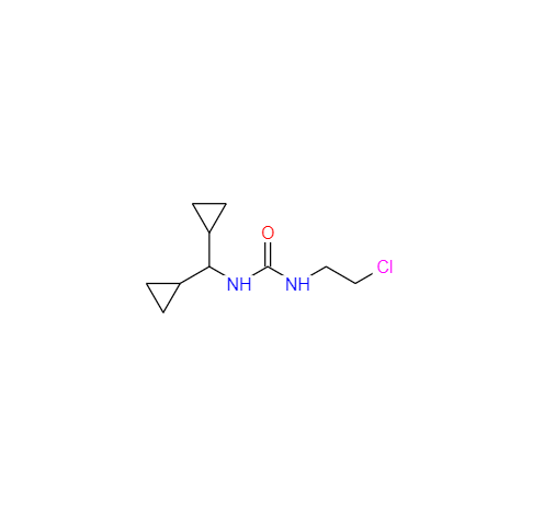 CAS： 54187-03-0，中文名称： 1-(2-氯乙基)-3-(二环丙基甲基)脲 英文名称：1-(2-Chloroethyl)-3-(Dicyclopropylmethyl)Urea 
