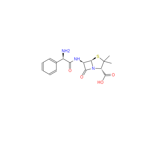 CAS： 69-53-4，中文名称： 氨苄西林 英文名称：Ampicillin 