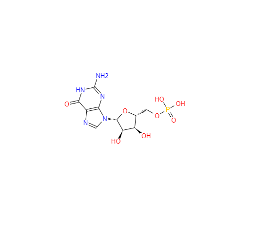 CAS： 85-32-5，中文名称： 鸟苷-磷酸 英文名称：Guanosinemonophosphate 