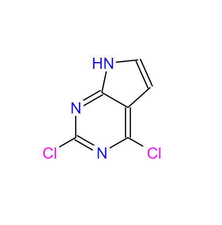 CAS：90213-66-4，2,4-二氯吡咯并嘧啶 ，英文名称：2,4-Dichloro-7H-pyrrolo[2,3-d]pyriMidine 