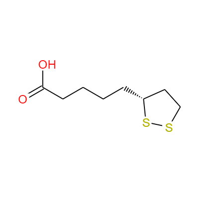 CAS：1200-22-2，中文名称：(R)-(+)-α-硫辛酸 ，英文名称：(R)-(+)-α-Lipoic acid 