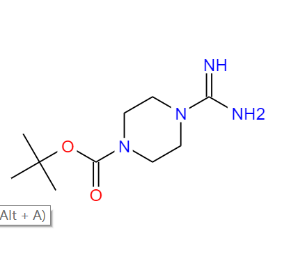 CAS：153836-14-7，中文名称：4-甲脒基哌嗪-1-甲酸叔丁酯，英文名称：TERT-BUTYL 4-CARBAMIMIDOYLPIPERAZINE-1-CARBOXYLATE 