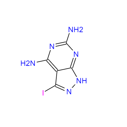 CAS：398117-44-7，中文名称：3-碘-1H-吡唑并[3,4-d]嘧啶-4,6-二胺