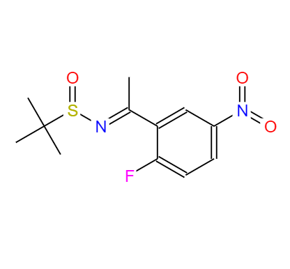 CAS：1075230-62-4，中文名称：N(E),S(R)]-N-(1-(2-氟-5-硝基苯)亚乙基)-2-甲基丙烷-2-亚磺酰胺