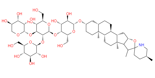  CAS：17406-45-0，中文名称：番茄碱苷， 英文名称：Tomatine