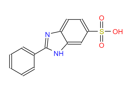 CAS：27503-81-7，中文名称：2-苯基苯并咪唑-5-磺酸， 英文名称：2-phenylbenzimidazol-5-sulfonic acid 