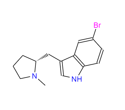 CAS：143322-57-0,中文名称：(R)-5-溴-3-(1-甲基-2-吡咯烷基甲基)-1H-吲哚 
