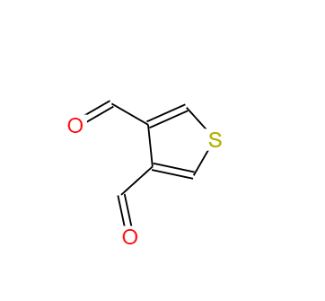 CAS：1073-31-0，中文名称：噻吩-3,4-二甲醛 ，英文名称：Thiophene-3,4-dicarbaldehyde 