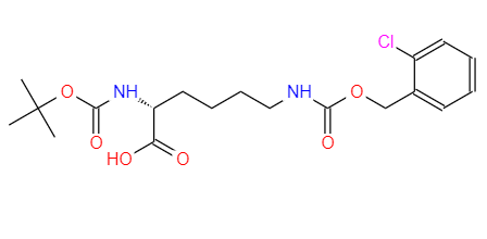  CAS：57096-11-4，中文名称：Boc-N'-(2-氯苄氧羰基)-D-赖氨酸 ，英文名称：Boc-D-Lys(2-Cl-Z)-OH