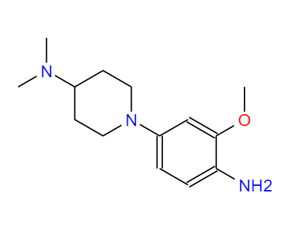 CAS：1089279-91-3，中文名称：1-(4-氨基-3-甲氧基苯基)-N,N-二甲基哌啶-4-胺 