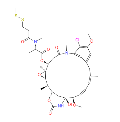 CAS：138148-68-2，中文名称：N2'-去乙酰基-N2'-[3-(甲基二硫基)-1-氧代丙基]美登素 ，英文名称：DM1-SMe 