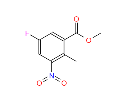 中文 CAS：697739-03-0，5-氟-2-甲基-3-硝基苯甲酸甲酯， 英文名称：5-FLUORO-2-METHYL-3-NITRO-BENZOIC ACID METHYL ESTER