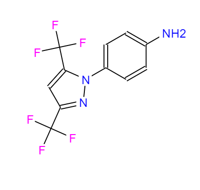 CAS：123066-64-8，中文名称：4-(3,5-双(三氟甲基)-1H-吡唑-1-基)-苯胺， 英文名称：CrAcintermediate2 