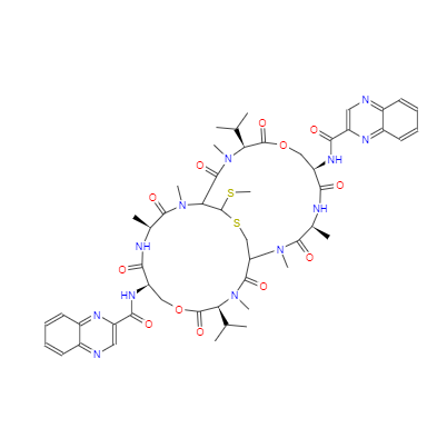  CAS：512-64-1，中文名称：醌霉素A ，英文名称：Echinomycin