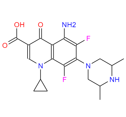  CAS：111542-93-9，中文名称：司帕沙星 ，英文名称：Sparfloxacin