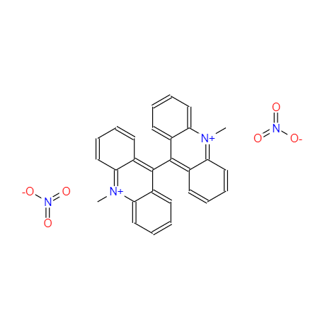 CAS：2315-97-1，中文名称：硝酸双-N-甲基吖啶翁（光泽精）