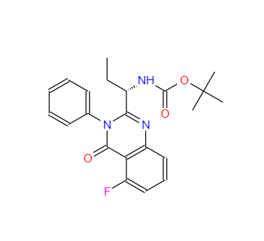 CAS：870281-85-9，(S)-(1-(5-氟-4-氧代-3-苯基-3,4-二氢喹唑啉-2-基)丙基)氨基甲酸叔丁酯