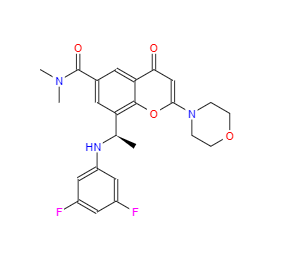 CAS：1627494-13-6，(R)-8-(1-((3,5-二氟苯基)氨基)乙基)-N,N-二甲基-2-吗啉-4-氧代-4H-苯并吡喃-6-甲酰胺