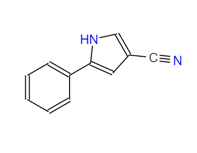 CAS：122453-85-4,中文名称：5-苯基-1H-吡咯-3-甲腈 英文名称：5-Phenyl-1H-pyrrole-3-carbonitrile 
