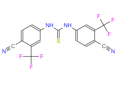  CAS：1839619-50-9,中文名称：恩杂鲁胺杂质09 英文名称：1,3-bis(4-cyano-3-(trifluoromethyl)phenyl)thiourea
