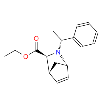 CAS：134984-63-7,中文名称：(1S,3S,4R)-2-((R)-1-苯乙基)-2-氮杂双环[2.2.1]庚-5-烯-3-羧酸乙酯 