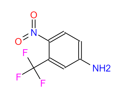 CAS： 393-11-3,中文名称： 4-硝基-3-三氟甲基苯胺 英文名称： 4-Nitro-3-(trifluoromethyl)aniline 