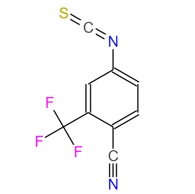CAS： 143782-23-4,中文名称： 4-异硫代氰酰基-2-(三氟甲基)苯甲腈 英文名称： 4-isothiocyanato-2-(trifluoroMethyl)benzonitrile 