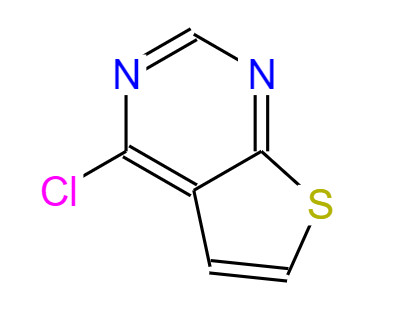 CAS：14080-59-2,中文名称：4-氯噻吩[2,3-d]嘧啶 英文名称：4-Chlorothieno[2,3-d]pyrimidine 