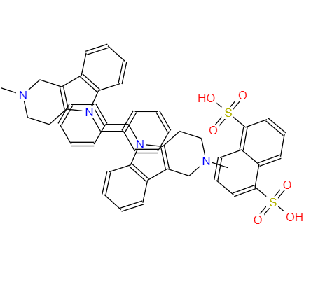 CAS：6153-33-9,中文名称：美海屈林萘二磺酸盐 英文名称：Mebhydrolinnapadisilat 