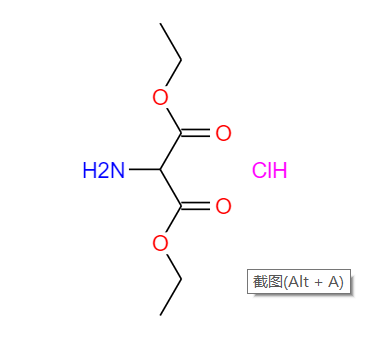 CAS：13433-00-6,中文名称：氨基丙二酸二乙酯盐酸盐 英文名称：Diethyl 2-aminomalonate hydrochloride 