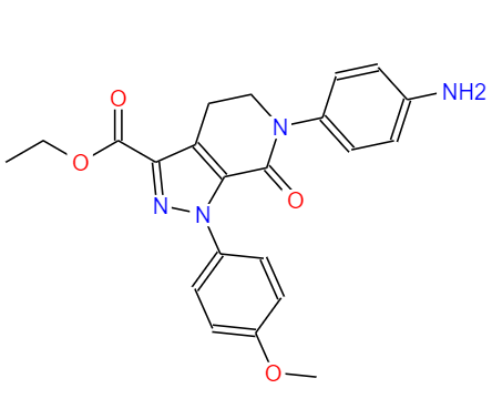 CAS：503615-07-4,中文名称：1-(4-甲氧基苯基)-7-氧代-6-[4-氨基苯基]-4,5,6,7-四氢-1H-吡唑并[3,4-c]吡啶-3-羧酸乙酯 