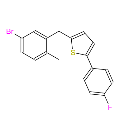 CAS：1030825-20-7,英文名称：2-(5-Bromo-2-methylbenzyl)-5-(4-fluorophenyl)thiophene