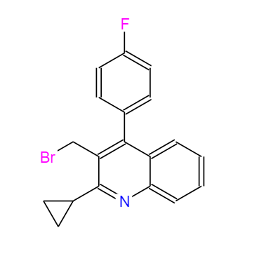 CAS：154057-56-4,英文名称：3-(Bromomethyl)-2-cyclopropyl-4-(4`-fluorophenyl)quinoline 