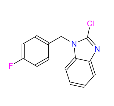 CAS：84946-20-3,中文名称：1-（4'-氟苄基）-2-氯苯并咪唑 英文名称：1-(4-fluorobenzyl)-2-chloro-1H-benzo[d]imidazole 